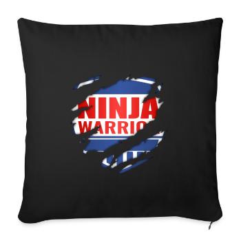Ninja Warrior - Sofa pillowcase 17,3'' x 17,3'' (45 x 45 cm) - black - Front