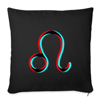 Zodiac sign Leo Leo - Sofa pillowcase 17,3'' x 17,3'' (45 x 45 cm) - black - Front