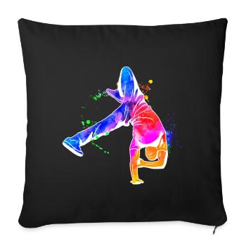 Breakdance Geschenk Geschenkidee - Sofakissenbezug 45 x 45 cm - Schwarz - Vorne