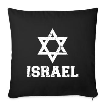 Israel - Sofa pillowcase 17,3'' x 17,3'' (45 x 45 cm) - black - Front