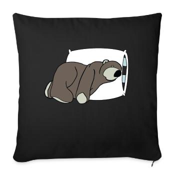 All sleepy - Sofa pillowcase 17,3'' x 17,3'' (45 x 45 cm) - black - Front