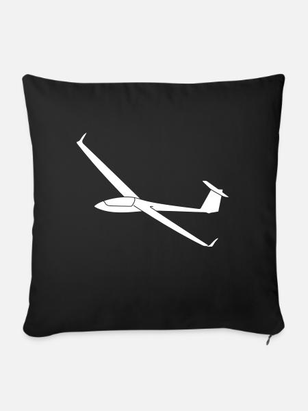 Ls8 neo Segelflugzeug Segelflieger Pilot gleiten - Sofakissenbezug 45 x 45 cm - Schwarz