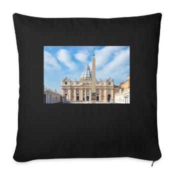 St. Peter's Square Rome Italy - Sofa pillowcase 17,3'' x 17,3'' (45 x 45 cm) - black - Front
