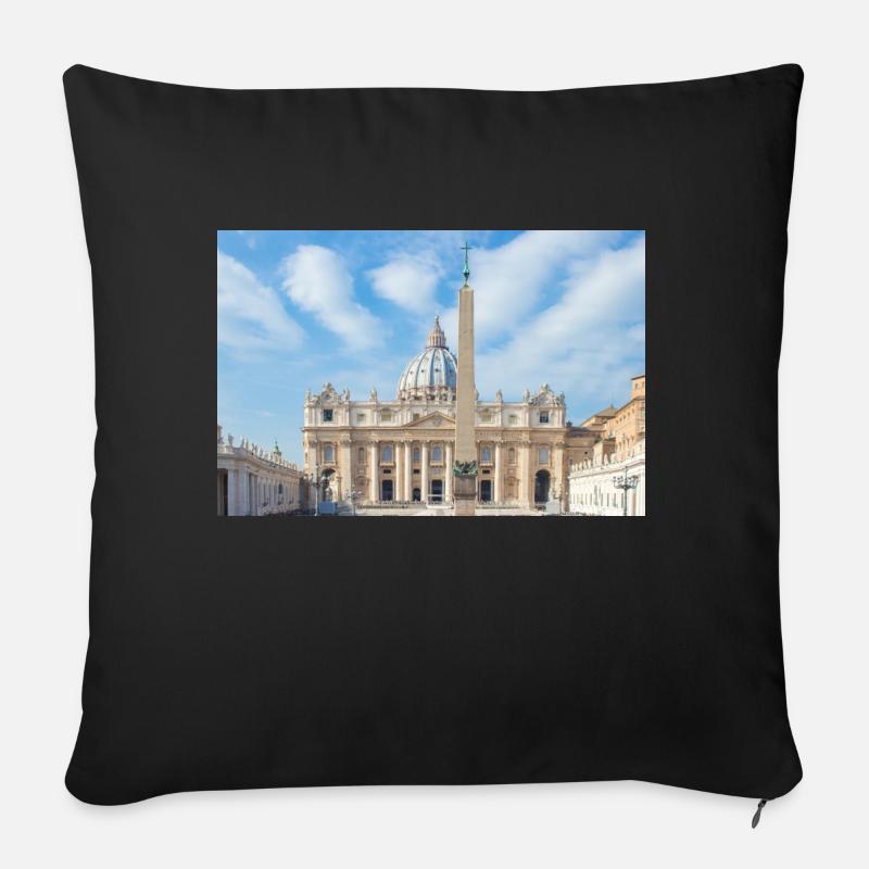 St. Peter's Square Rome Italy - Sofakissenbezug 45 x 45 cm - Schwarz