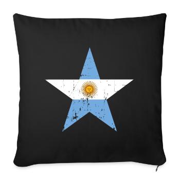 Argentina - Sofa pillowcase 17,3'' x 17,3'' (45 x 45 cm) - black - Front