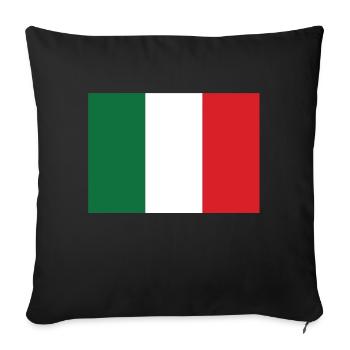 Italy Flag - Sofa pillowcase 17,3'' x 17,3'' (45 x 45 cm) - black - Front