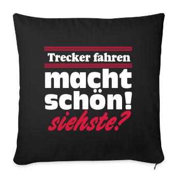 Traktor , Trecker , LandmaschineTrecker fahren(25) - Sofakissenbezug 45 x 45 cm - Schwarz - Vorne
