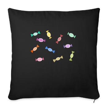Bonbons - Sofakissenbezug 45 x 45 cm - Schwarz - Vorne