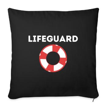 Gardes-côtes Lifeguard Garde-côte Baywatch - Housse de coussin décorative 45 x 45 cm - noir - Devant