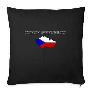 République Tchèque - Housse de coussin décorative 45 x 45 cm - noir - Devant