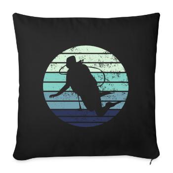 Plongée plongée - Housse de coussin décorative 45 x 45 cm - noir - Devant