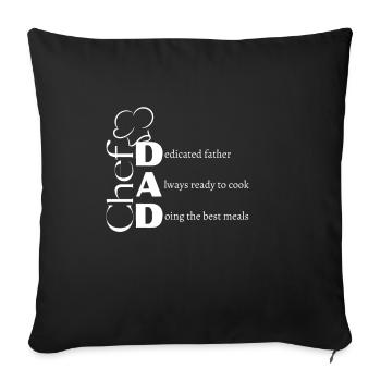 Chef DAD Poem with Chef Hat - Sofa pillowcase 17,3'' x 17,3'' (45 x 45 cm) - black - Front