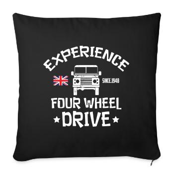Expérience Landy à quatre roues motrices - Housse de coussin décorative 45 x 45 cm - noir - Devant
