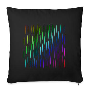 Colorful stripes | | patterns Shapes | Symbol - Sofa pillowcase 17,3'' x 17,3'' (45 x 45 cm) - black - Front
