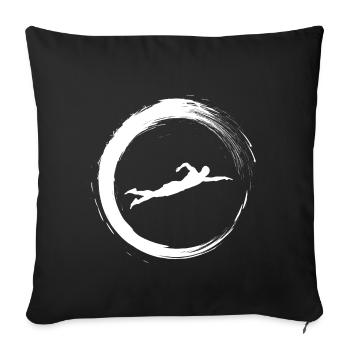 Les nageurs nagent les sauveteurs - Housse de coussin décorative 45 x 45 cm - noir - Devant