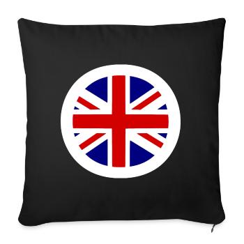 Union Jack - Sofa pillowcase 17,3'' x 17,3'' (45 x 45 cm) - black - Front