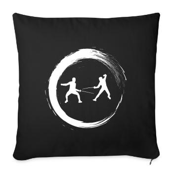 fencing - Sofa pillowcase 17,3'' x 17,3'' (45 x 45 cm) - black - Front