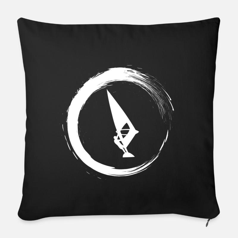 Windsurfen - Sofakissenbezug 45 x 45 cm - Schwarz