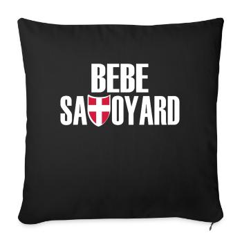 bebe savoyard - Housse de coussin décorative 45 x 45 cm - noir - Devant