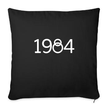 1984 - Housse de coussin décorative 45 x 45 cm - noir - Devant