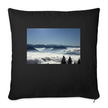 Switzerland, Rigi Berg poster, gift idea Lucerne - Sofa pillowcase 17,3'' x 17,3'' (45 x 45 cm) - black - Front