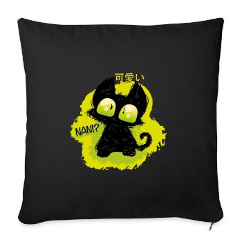 Kuromi - Housse de coussin décorative 45 x 45 cm - noir - Devant