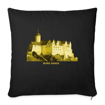Ranis Burg Thüringen Museum - Sofa pillowcase 17,3'' x 17,3'' (45 x 45 cm) - black - Front