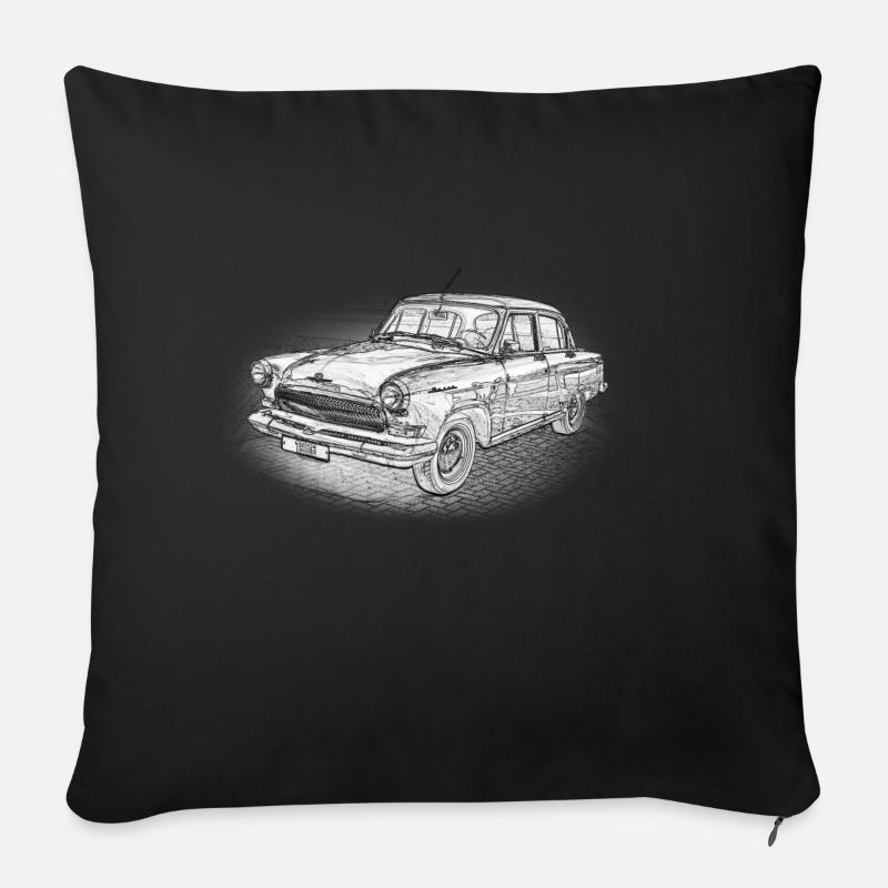 Wolga M21 001 1956 - Sofakissenbezug 45 x 45 cm - Schwarz