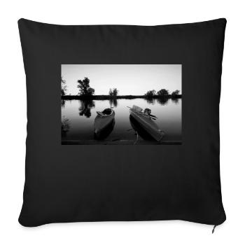 Folding boats - Sofa pillowcase 17,3'' x 17,3'' (45 x 45 cm) - black - Front