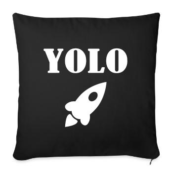 Yolo - Sofakissenbezug 45 x 45 cm - Schwarz - Vorne