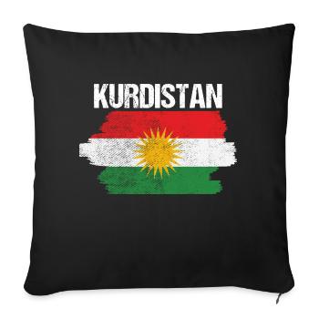 Kurdistan BytheManzanitas - Sofa pillowcase 17,3'' x 17,3'' (45 x 45 cm) - black - Front