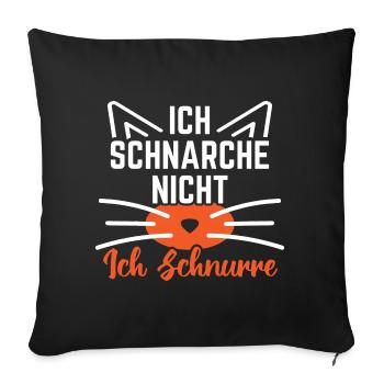 Schlafen Faultier - Sofakissenbezug 45 x 45 cm - Schwarz - Vorne