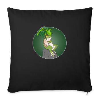 Funny frog comic cartoon chill relax keep calm - Sofakissenbezug 45 x 45 cm - Schwarz - Vorne