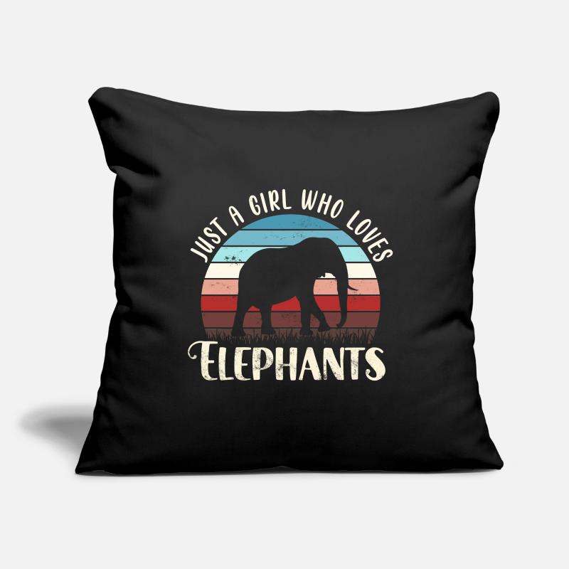 Eléphant éléphant Housse de coussin décorative 45 x 45 cm