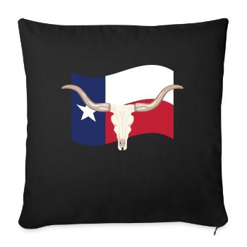 Texas - Sofa pillowcase 17,3'' x 17,3'' (45 x 45 cm) - black - Front
