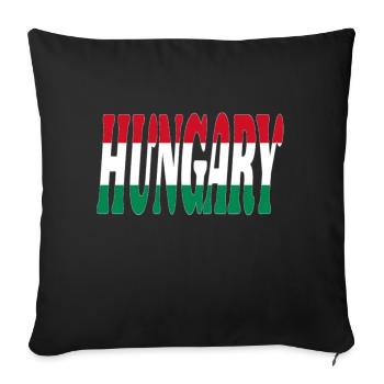 Hungary - Housse de coussin décorative 45 x 45 cm - noir - Devant