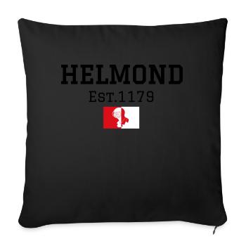 Helmond Est. 1179, Helmond college style - Sofa pillowcase 17,3'' x 17,3'' (45 x 45 cm) - black - Front
