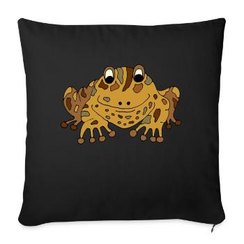 grenouille - Housse de coussin décorative 45 x 45 cm - noir - Devant
