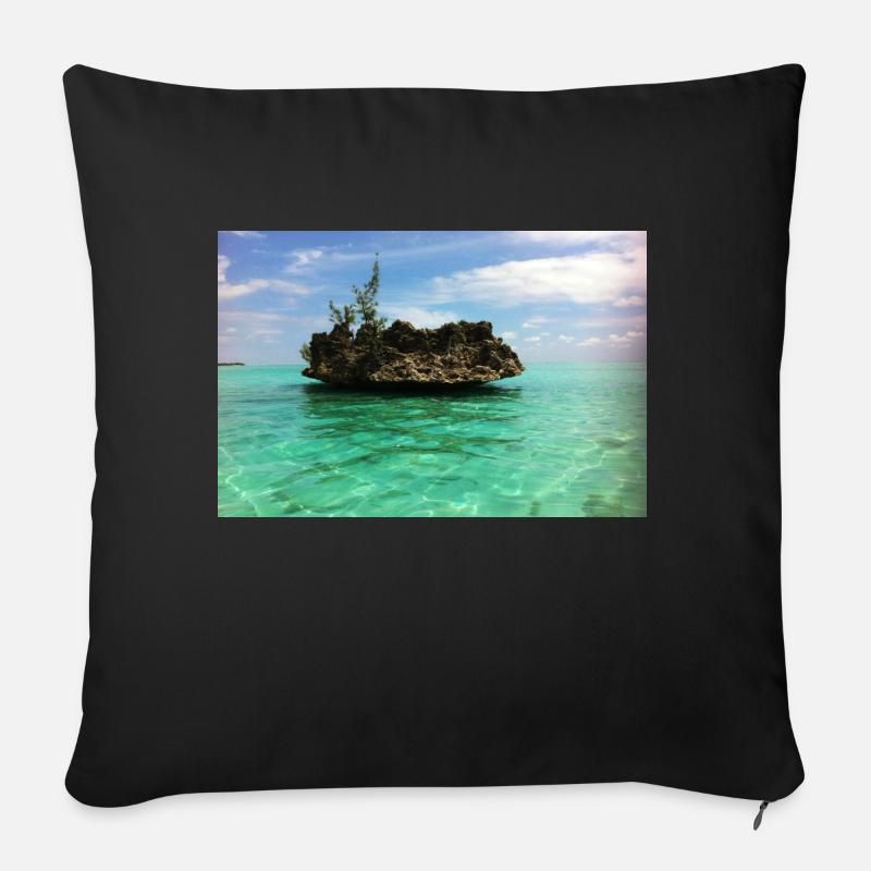 Mauritius Crystal Rock - Sofakissenbezug 45 x 45 cm - Schwarz