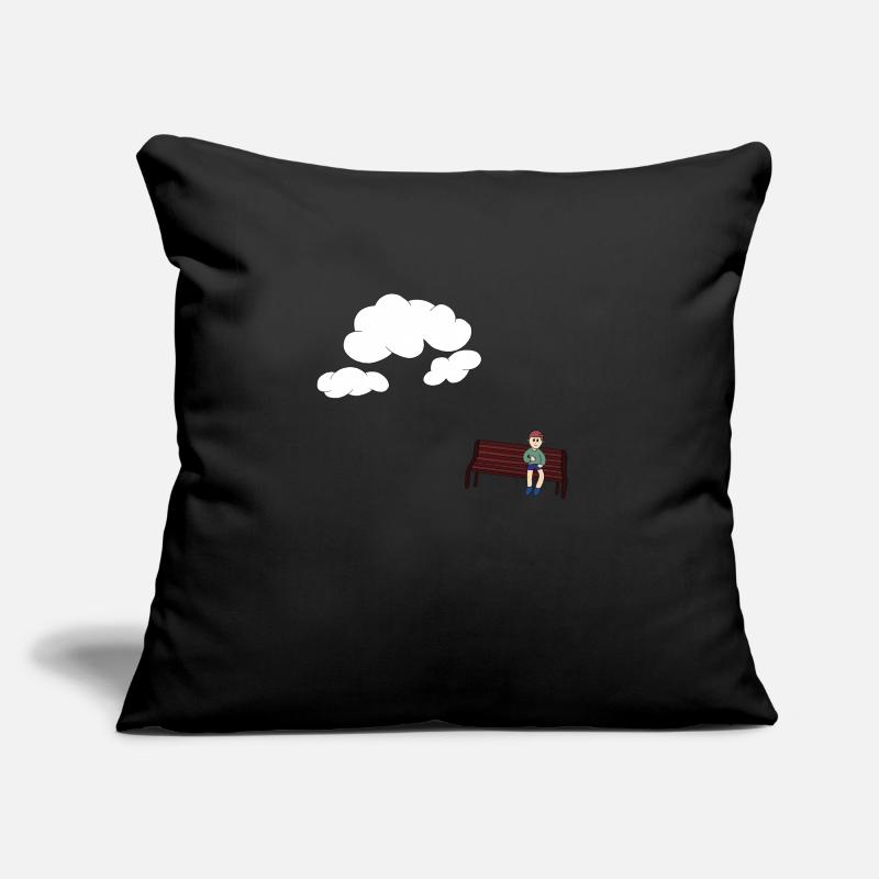 Musing on a bench Sofa pillowcase 17,3'' x 17,3'' (45 x 45 cm)
