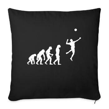 Faustball Spielen Evolution Faustball Entwicklung - Sofakissenbezug 45 x 45 cm - Schwarz - Vorne