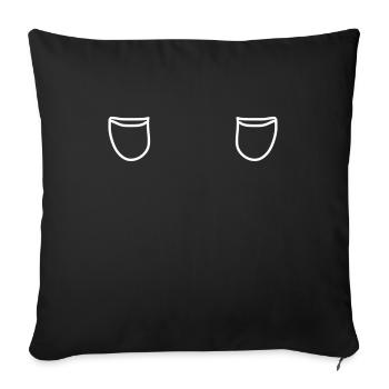 bags - Sofa pillowcase 17,3'' x 17,3'' (45 x 45 cm) - black - Front