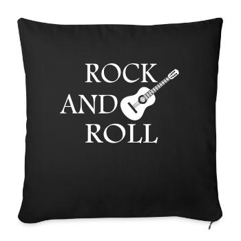 Rock Musik Rock and Roll - Housse de coussin décorative 45 x 45 cm - noir - Devant