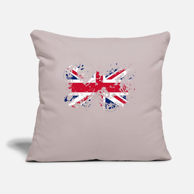 Drapeau anglais drapeau anglais Housse de coussin décorative 45 x 45 cm