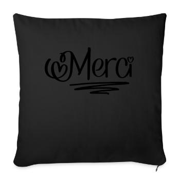 Merci - Sofa pillowcase 17,3'' x 17,3'' (45 x 45 cm) - black - Front