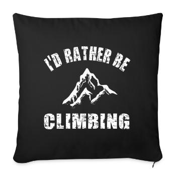 Klettern Kletterer - Sofakissenbezug 45 x 45 cm - Schwarz - Vorne