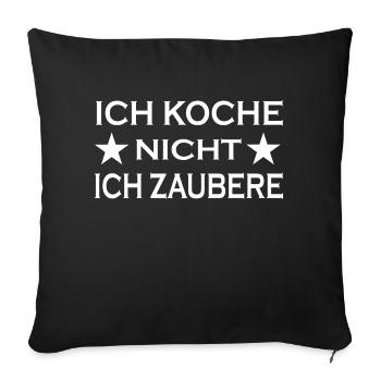 Koch kochen backen - Sofakissenbezug 45 x 45 cm - Schwarz - Vorne