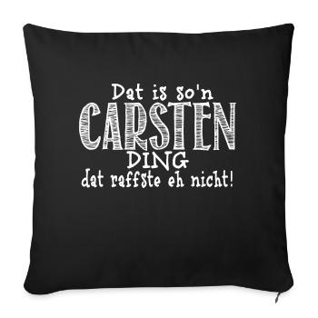 Carsten - Sofakissenbezug 45 x 45 cm - Schwarz - Vorne