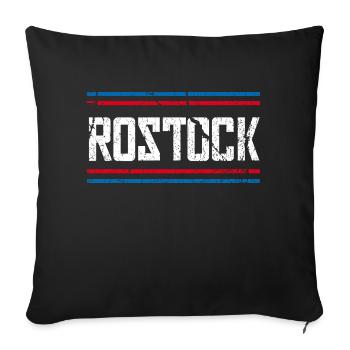 Rostock - Sofakissenbezug 45 x 45 cm - Schwarz - Vorne