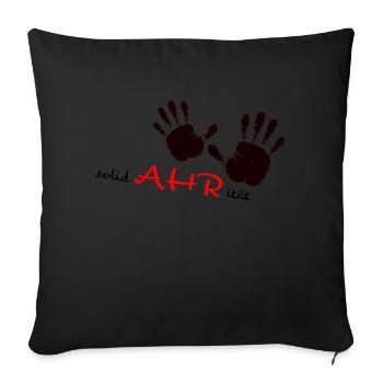 We AHR together | Ahrtal Hochwasser SolidAHRität - Sofakissenbezug 45 x 45 cm - Schwarz - Vorne